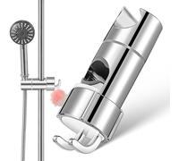 Alipis Crochet de Pommeau Plastique Argenté, Support de Douchette à Fixation Facile, Diamètre 20,5-23,5mm, pour Hôtels et Salles