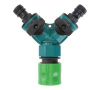 Alipis Déflecteur de Jardin à Double Sortie, Plastique Vert, Anti-Fuite | Raccord Rapide, Séparation Pratique du Débit, Usage pour Lavage Auto et Arrosage des Plantes
