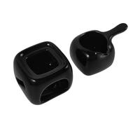 Alipis Diffuseur Huiles Essentielles en Céramique Noir pour Chambre, Chauffe-cire Pratique et Polyvalent, pour Séances de Relaxation et Spa