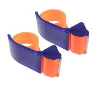 Alipis Dispositif D'emballage en Carton 2pcs, Dévidoir de Ruban Adhésif Rouge en Plastique et Métal, Coupe-ruban Roulement pour Usage Bureau