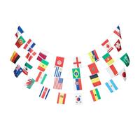 Alipis Drapeau de pays en polyester pour supporter, bannière à ficelle à accrocher, usage polyvalent intérieur et extérieur, adaptée pour bar et maison, 32 équipes de la Coupe du Monde