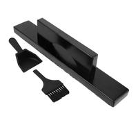 Alipis Ensemble Balai et Pelle Noir pour Nettoyage de Table de Shuffleboard, Poils Doux Non Rayants, Bois Solide et Plastique Solide, pour Salles de Jeux à Domicile
