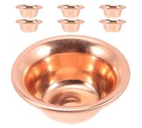 Alipis Ensemble en Cuivre Effet Apaisant Portable 7 Pièces Bol D'offrande Bouddhiste Tibétain pour Cérémonies de Parfum et Rituels de Contemplation Yoga
