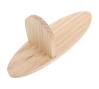 Alipis Étagère Murale en Bois Massif, Présentoir en Bois Ovale, Beige, Étagère Flottante Décorative, pour Chambre et Salon, Décoration Intérieure