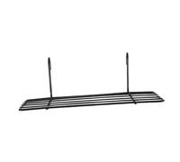 Alipis Étagère Murale en Fil Métallique Noir 25x10cm pour Grille | Métal Fer, Finition Mate sans Reflet, Crochet Intégré, Rangement Mural Modulable pour Entrée et Salle de Bain