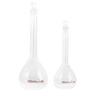 Alipis Fiole Graduée à Fond Rond en Verre Transparent 2pcs pour Laboratoire Chimie Mesure Précise Flacons Doseurs pour Tests Scientifiques