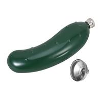 Alipis Flasque à Liqueur en Acier Inoxydable 5 Oz, Forme Concombre, Ouverture Large, Étanche, avec Entonnoir, pour Camping et Chasse