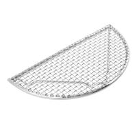 Alipis Grille de Barbecue Grille à Griller Réutilisable en Acier Inoxydable Demi-Circulaire Argenté Simple et Pratique pour Pique-niques et Camping