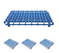 Alipis Grille de Bassin de Fontaine en Plastique Bleu, Conception Modulaire à Assemblage avec Support Inférieur Rectangulaire, pour Bassin et Présentation d'eau Intérieure