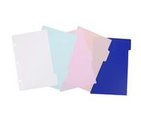 Alipis Intercalaires pour Classeur A5 5 Pièces en Pp avec 3 Trous, Onglets de Séparation pour Cahier, Organisation de Documents Stable pour École et Bureau