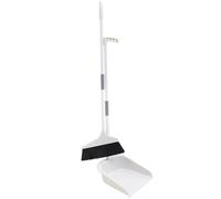 Alipis Kit de Balai Maison, Manche Long, Plastique et Métal | Pelle à Poussière Blanche, Poils PET Souples, Nettoyage du Sol, Poignée Ergonomique, pour Toute Surface