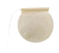 Alipis Lot de 100 Sachets de Thé Jetables Ronds en Papier de Pâte de Bois Couleur Kaki, Filtre à Thé et Café Adapté pour Poudre D'herbes, pour Café et Bureau