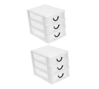 Alipis Lot De 2 Boîtes De Rangement Pour Cosmétiques Organiseur Avec Tiroirs Boîtes De Rangement Panier De Commode Étagère De Salle De Bain Garde-Manger Support D'Écran