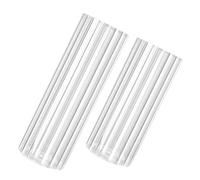 Alipis Lot de 2 Vases à Fleurs en Verre Rayé, Design Cylindrique Simple et Moderne, Adapté pour Décoration de Bureau ou Salle à Manger, pour Fleurs Fraîches