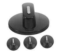 Alipis Lot de 4 Boutons de Four Universels en Plastique Noir Prise Confortable pour Cuisinière à Gaz et Four, Remplacement du Bouton de Minuterie Sûr et Solide