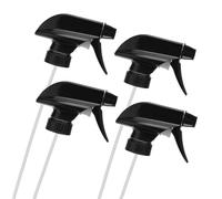 Alipis Lot de 4 Buses D'arrosage Noires en Plastique Gâchette 28 Dents, Pulvérisateur Réglable pour Balcon et Jardin, Distribution d'eau Uniforme et Économie de Travail