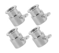 Alipis Lot de 4 pièces, Accessoires de Barbecue, butées chromées en métal pour Broche de Barbecue à gaz, pièces détachées pour Tourne-Broche, Cuisson homogène pour viandes en extérieur