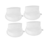 Alipis Lot de 4 set de set de Boutons de Minuterie Électrique pour Four à Micro-Ondes, Boutons de Remplacement, Installation Facile, Plastique Blanc