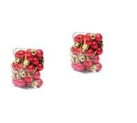 Alipis Lot de Mini Boules de Noël Rouges de 2 Cm Décorations Suspendues pour Sapin de Noël
