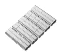Alipis Manchons à Sertir en Aluminium à Double Trou 8,5 Mm X 12 Mm, Gaine Fine pour Fil et Câble Élastique, Lot de 25 Pièces, Accessoires pour Fixation Sécurisée en Extérieur