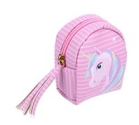 Alipis Mini Paquet de Rangement Porte-Monnaie en PU Rose, Adorable et Pratique pour Stocker la Monnaie et Transporter Facilement, Design Créatif et Mignon pour Garçon et Filles