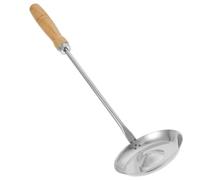 Alipis Moule à Buñuelos Cuillère à Frire Légère et Profonde en Acier Inoxydable avec Manche en Bois Snacks Frits, Présents de Vacances