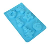 Alipis Moule à Gâteau de Noël Moule à Gâteau en Silicone 6 Trous pour Père Noël et Cloche Facile à Nettoyer pour Pâtisserie Maison Cuisine Couleur Aléatoire