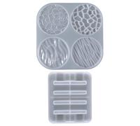 Alipis Moule à sous-Verres Forme Ronde en Silicone Réutilisable Non Adhérent 2pcs Design Simple pour Présents Faits Main et Réunions Familiales