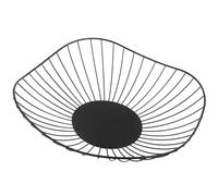 Alipis Panier à Fruits et Cadre Robuste Grande Capacité en Métal Noir Structure Aérée Panier Créatif et Résistant pour Rangement de Snacks et Fruits Frais