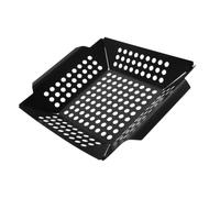 Alipis Panier à Griller Carré pour Barbecue en Fer Noir, Multifonction | Compatible Diverses Grilles, Placement et Retournement Faciles, Légumes Grillés, Antiadhésif