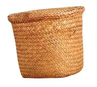 Alipis Panier Poubelle Tressé Xxl 24x20 Cm En Jonc De Mer Naturel, Corbeille à Papier Résistante Et Polyvalente, Poubelle Pour Salle De Bain, Bureau, La Cuisine Et Rangement
