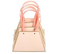 Alipis Paquet D'emballage pour Fleurs 4pcs en Papier Rose Double Poignées Multifonctionnels Faciles à Transporter pour Fleuristes et Maison