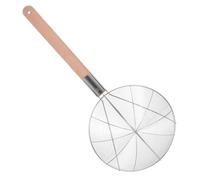 Alipis Passoire à Écumoire Araignée en Acier Inoxydable Manche en Bois, Grosse Louche Filtre Fine Cuisine Professionnelle et Friture