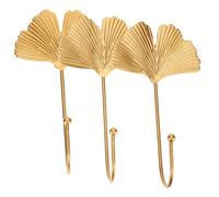 Alipis Patère Adhésive Murale en Fer Doré, Lot de 3, Forme Feuille, Stable et Décorative, Accessoires Salle de Bain Doré pour Porte-clés et Maison