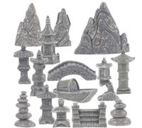 Alipis Petite Pagode Miniature en Résine, Décor de Micro-Paysage, 1 Set | Finition Détaillée, Style Mixte, Portable, Nettoyage Facile, pour Table, Sable, Bureau, Jardin Zen Style Aléatoire