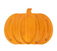 Alipis Plateau de Collations à Citrouille en Bois Marron Halloween | Compartiments Multiples, Service de Fromages et Snacks, Style Festif, pour Réunions Familiales et Soirées