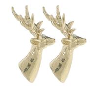 Alipis Poignées de tiroir modernes en cuivre 2pcs, boutons vintage tête de cerf pour meubles de cuisine et armoires universelles