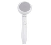 Alipis Pommeau Main Blanc avec Filtre et Bouton D'arrêt, Économie D'eau, en Abs et Acier Inoxydable, Interface Standard Nationale 4 Points 2cm, Style Moderne pour Salle de Bain