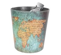 Alipis Poubelle en Cuir Style Britannique sans Couvercle pour Maison et Bureau, Cendrier Non Couvert, Design Simple et Protection Environnementale, Corbeille pour Déchets