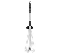 Alipis Râteau à Feuilles Rétractable en Métal Manche Télescopique en Aluminium et Plastique, Outil de Nettoyage pour Jardin, pour Ramasser Feuilles Le Jardin