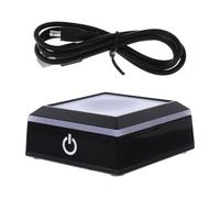 Alipis Socle Lumineux Carré En Plastique Pour Boule De Cristal Lumineuse 2.36 Pouces Support Stable Et Compact Pour Décoration Intérieure Bureau Avec Effet Rougeoyant
