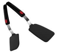 Alipis Spatules en Silicone Flexibles Cuisine, Résistantes la Chaleur, Lot de 2 Set de Set de Pièces Manche en Acier, pour Cuisson sur Plancha et Crêpes