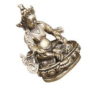 Alipis Statue Bouddha en Laiton Vintage, Décoration de Bureau Symbole de Richesse, Sculpture Artisanale Tibétaine, Ornement Intérieur pour Maison et Bureau, Statuette Décorative Unique