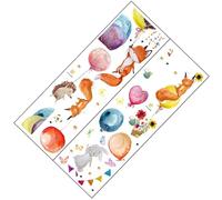 Alipis Sticker Mural Autocollant Mural en PVC Amovible pour Chambre D'garçon et Filles Motif Ballon Animal de Dessin Animé Décoration Murale Vive et Délicate pour Salon