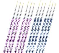 Alipis Stylos Pinceaux à pour Dessin Précis pour Nail Art, 12 Pcs en Fibre et Métal, Pinceaux Fins Pratiques pour Designs