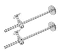 Alipis Support de Rampe D'escalier Fixation Murale en Acier Inoxydable Argenté avec Réglage D'angle Hauteur Lot de 2 Pièces avec Cache Bride pour Escaliers Résidentiels