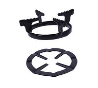Alipis Support pour Casseroles Rond en Fer Noir Résistant la Chaleur 2 Pièces Accessoires pour Brûleur Gaz pour Manique à Lait et Cuisson Quotidienne