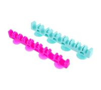 Alipis Support pour Sèche-pinceaux Cosmétiques en Silicone Souple 2 Pièces Vert et Rose avec Ventouse Antidérapante Organisateur de Maquillage pour Séchage à L’air et Rangement Salle