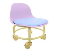 Alipis Tabouret Roulant avec Dossier et roulettes pour Garçon et Filles | Plastique, Nettoyage Facile, Usage Silencieux, Design Compact, Coloris Rafraîchissants, Salon et Salle de Bains