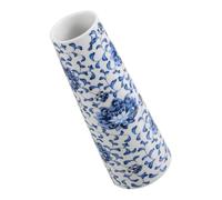 Alipis Vase en Céramique Bleue Élégant et Résistant à l'usure, Vase Décoratif pour Fleurs, Salon, Décoration Maison Classique et Polyvalente